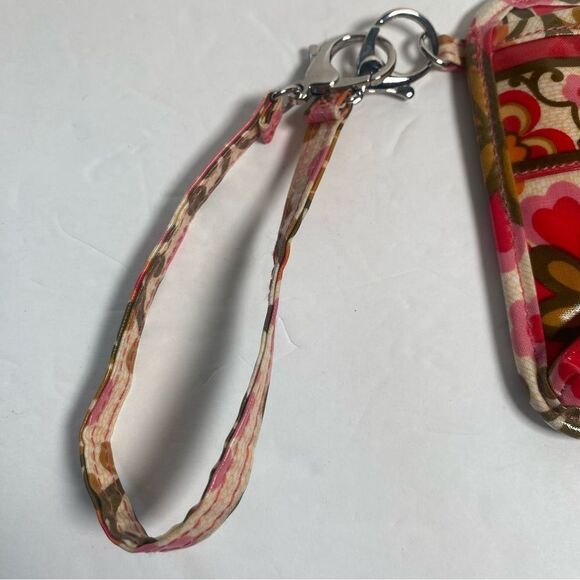Vera Bradley Folkloric Pink/Orange Floral Cellphone Case W/Wrist Strap - Picture 6 of 9